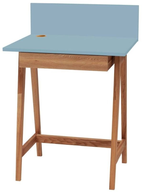 Biurko LUKA z szufladą 65 cm Dąb Delikatny Niebieski