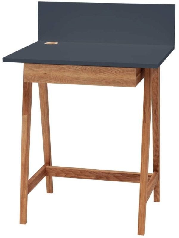 Biurko LUKA z szufladą 65 cm Dąb Grafitowe