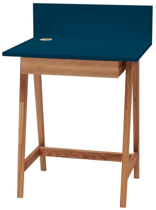 Biurko LUKA z szufladą 65 cm Dąb Petrol Blue