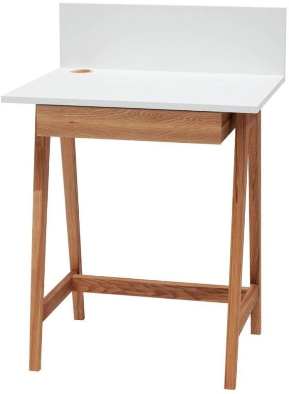 Biurko LUKA z szufladą 65 cm Dąb Białe