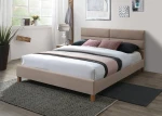 Łóżko tapicerowane Sierra Velvet 160x200 beżowe bluvel 28
