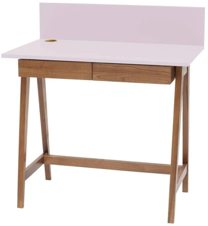 Biurko LUKA z szufladami 85 cm Rozowe