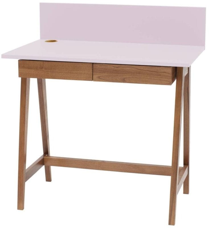 Biurko LUKA z szufladami 85 cm Rozowe