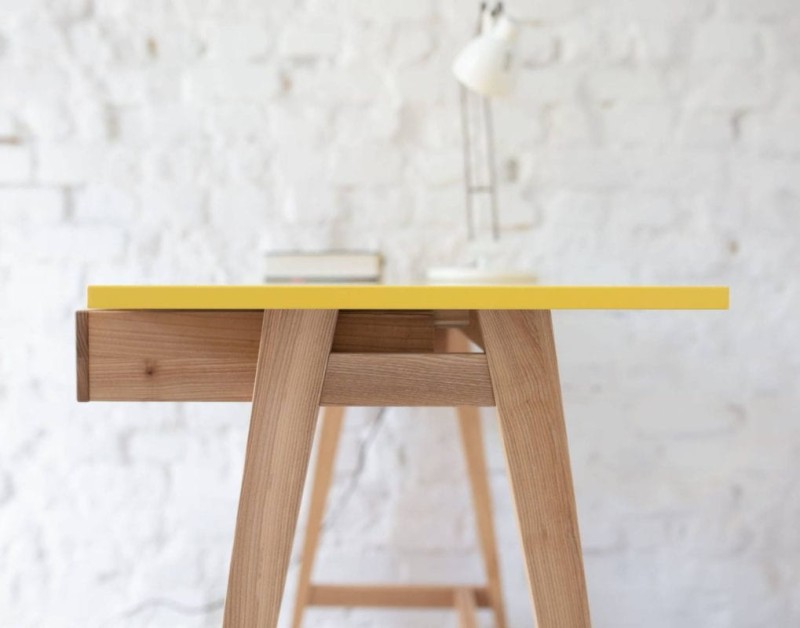 Biurko LUKA z szufladami 110 cm Jesion