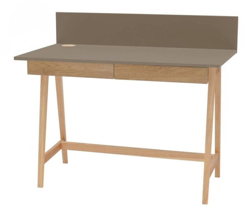 Biurko LUKA z szufladami 110 cm jesion Bobrza Glina