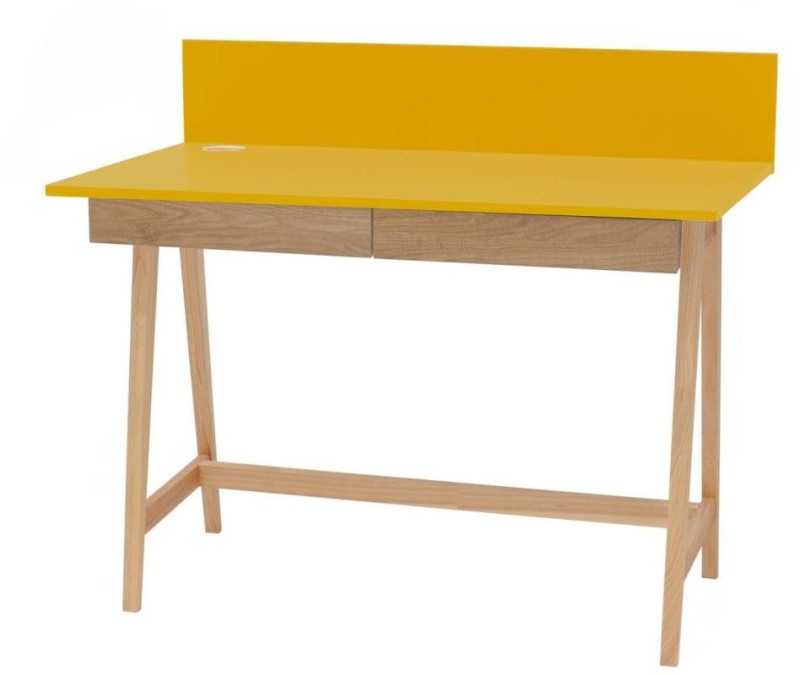 Biurko LUKA z szufladami 110 cm jesion Ciemna Cytryna