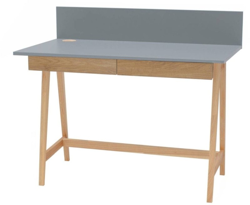 Biurko LUKA z szufladami 110 cm jesion Ciemnoszare