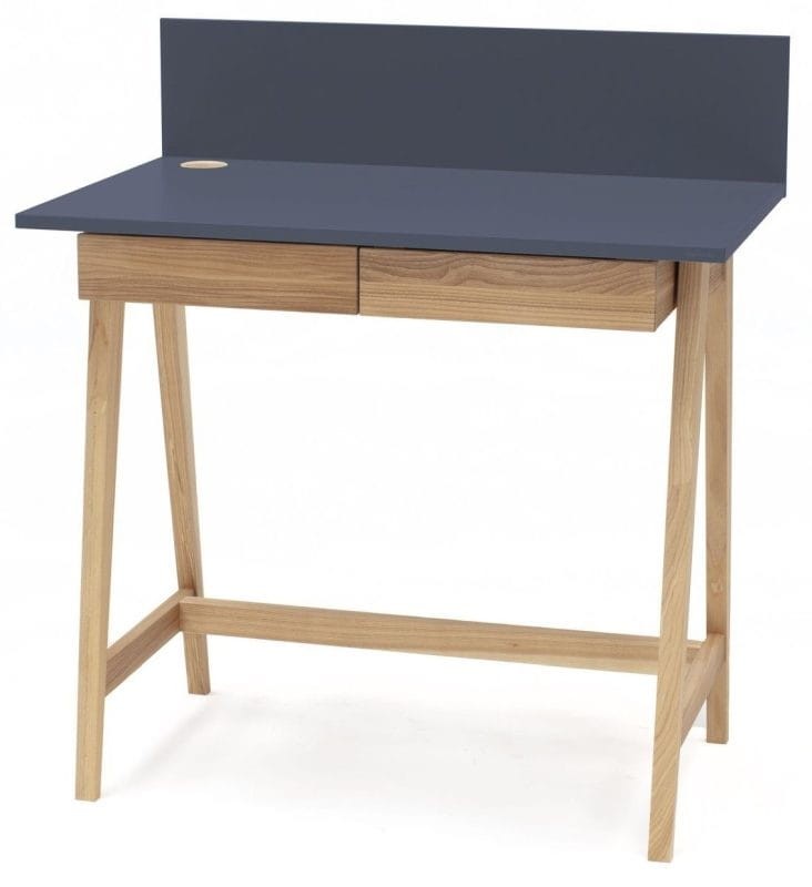 Biurko LUKA z szufladami 110 cm jesion Grafitowe