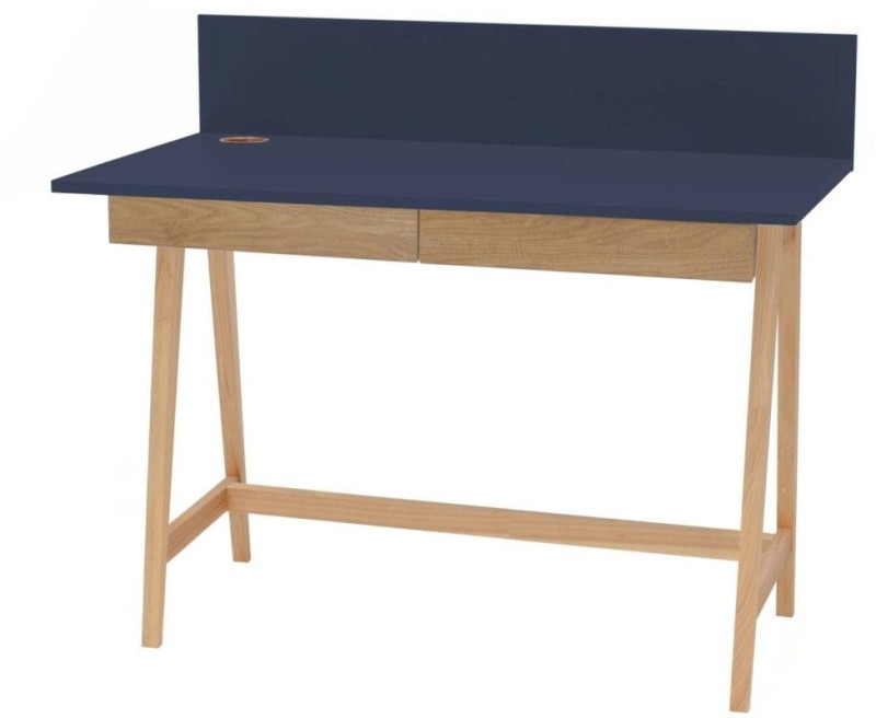 Biurko LUKA z szufladami 110 cm jesion Granatowe