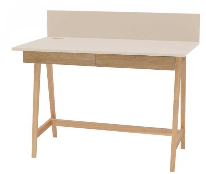 Biurko LUKA z szufladami 110 cm jesion Kawa z Mlekiem