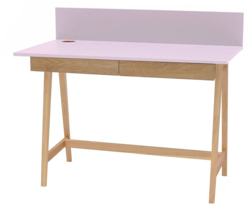 Biurko LUKA z szufladami 110 cm jesion   Rozowe