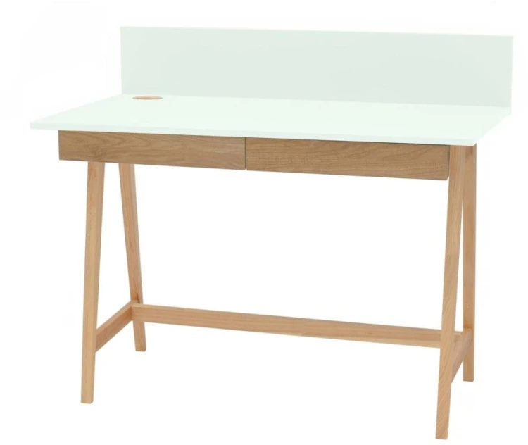Biurko LUKA z szufladami 110 cm jesion  Mietowy