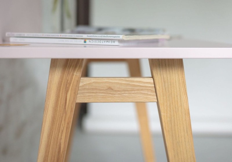 Biurko narożne LUKA jesion z szufladami 115 cm