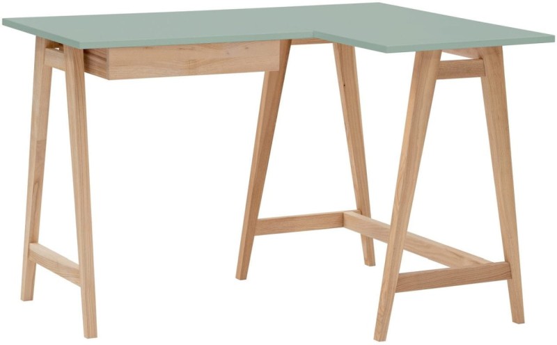 Biurko narożne LUKA jesion z szufladami 115 cm Szalwiowy PRAWE