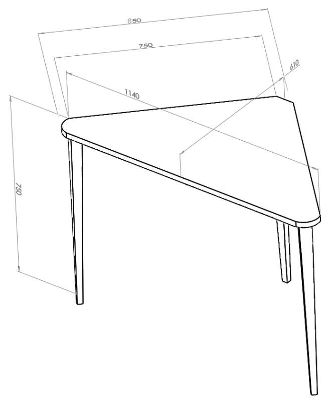 Biurko narożne NAJA wymiary