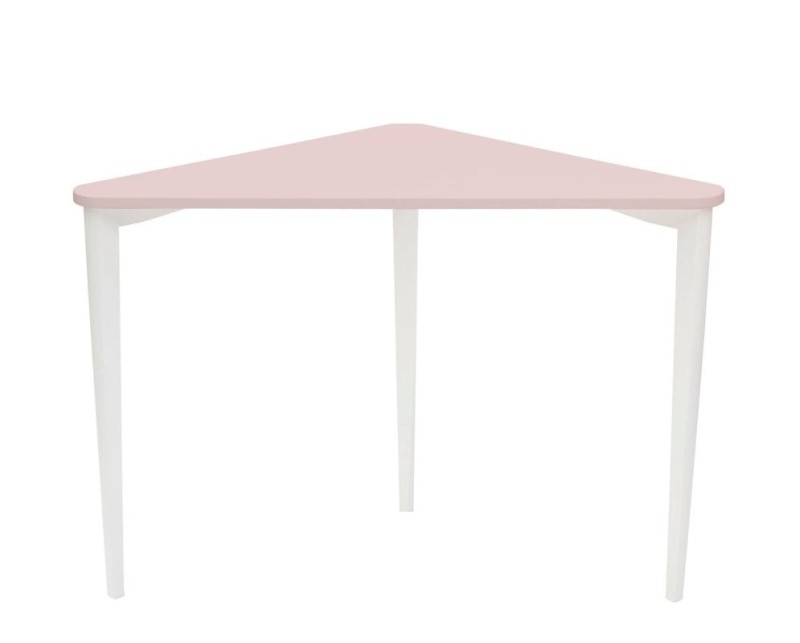 Biurko narożne NAJA Rozowe nogi białe