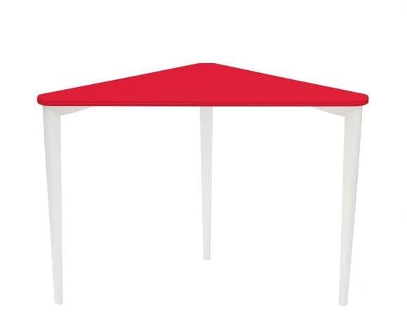 Biurko narożne NAJA Czerwone Biale Nogi
