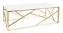 Ława Escada A II 120x60 cm biały efekt marmuru/złoty