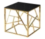 Stolik Escada B II 55x55 cm czarny efekt marmuru/złoty