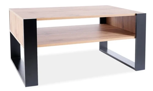 Ława Gema 64x100 cm dąb wotan/czarny