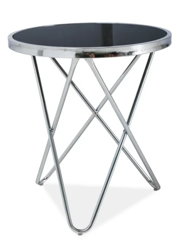 Stolik Fabia C czarny/chrom 45 cm