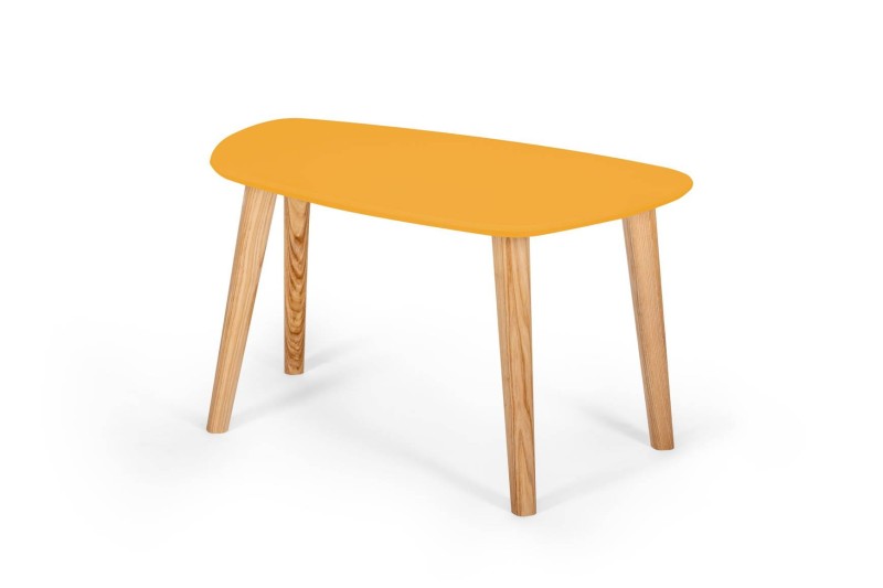 Stolik kawowy ENDOCARP Żółty Ciemna Cytryna Jesion