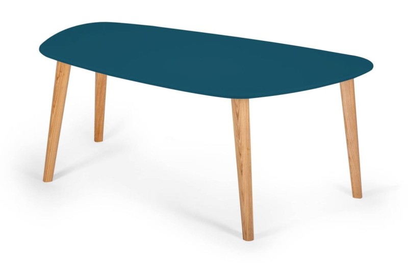 Stolik kawowy ENDOCARP Petrol-Blue Jesion