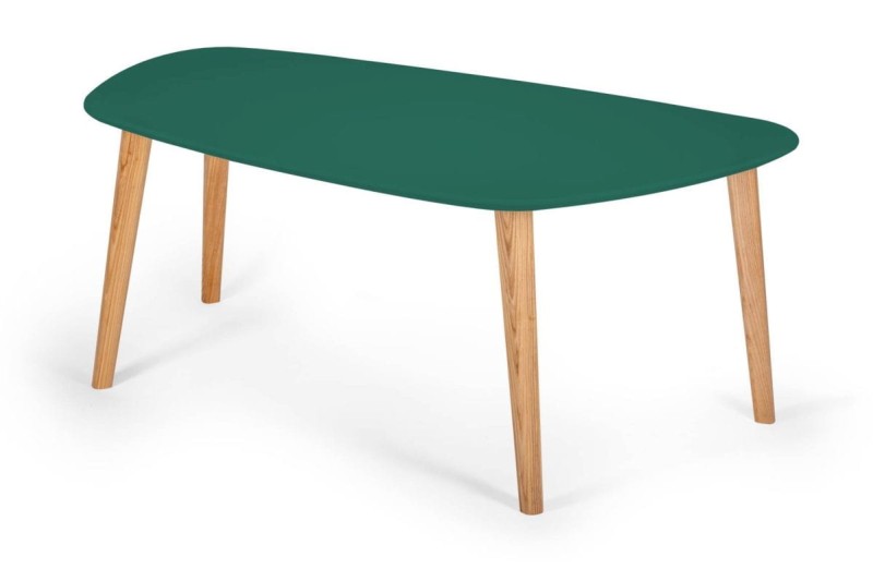 Stolik kawowy ENDOCARP Zielony Butelkowy Jesion