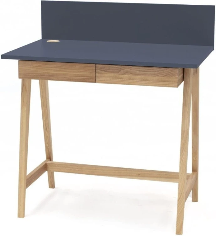 Biurko LUKA z szufladami 85 cm Jesion Grafitowe
