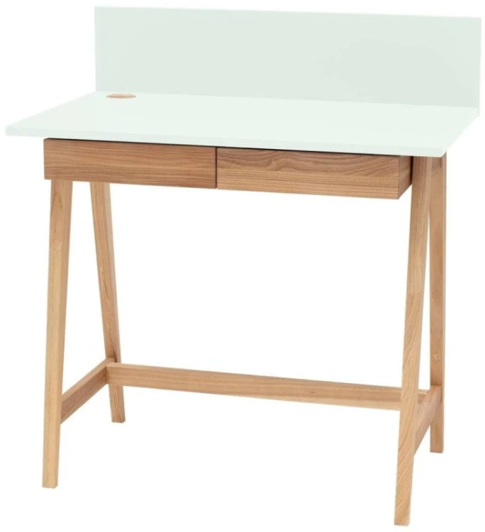 Biurko LUKA z szufladami 85 cm Jesion Ulotny Mietowy