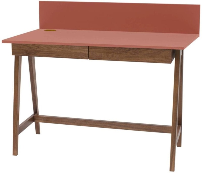 Biurko LUKA z Szufladą dąb Ciemny Koralowy