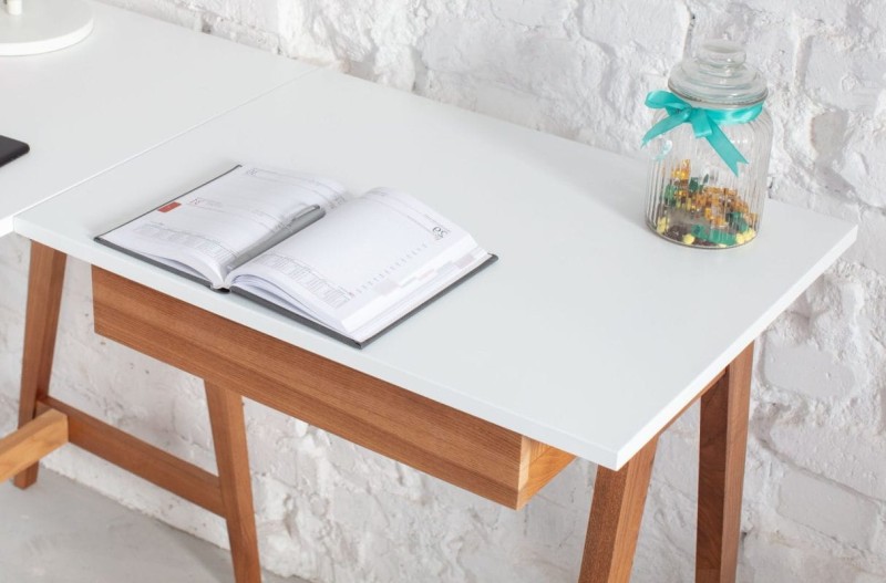 Biurko narozne LUKA 115cmx85cm Dąb