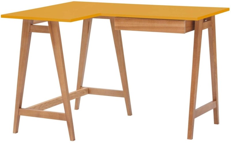 Biurko narożne LUKA 115x85cm Dąb Ciemna Cytryna LEWE