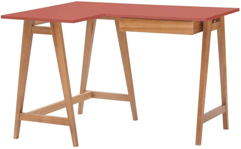 Biurko narożne LUKA 115x85cm Dąb Ciemny Koralowy LEWE