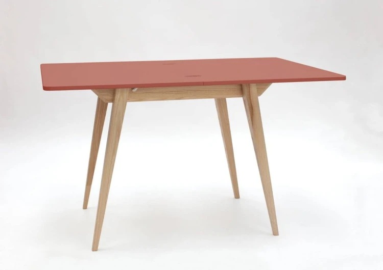 Stół rozkładany ENVELOPE 90-130 cm kolor Ciemny Koralowy