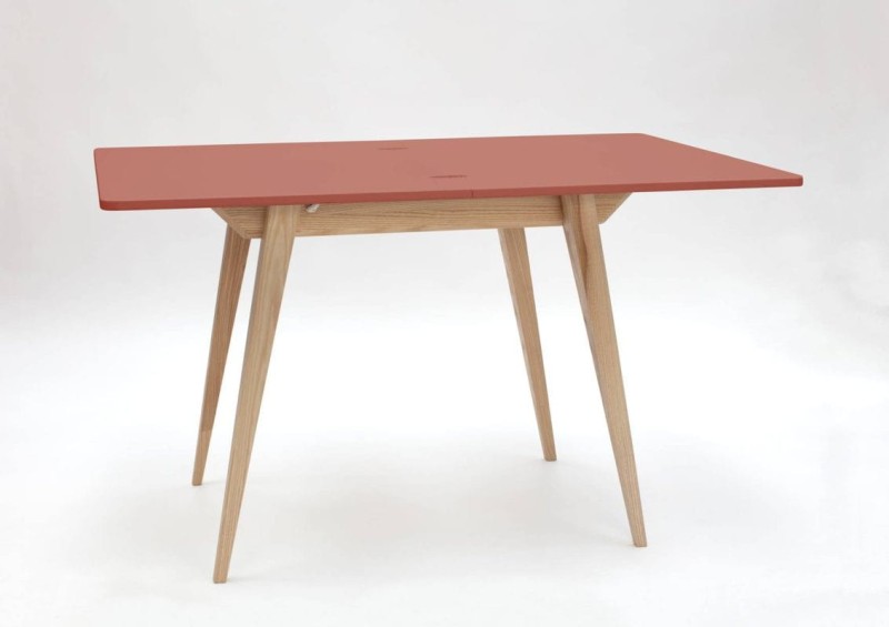 Stół rozkładany ENVELOPE 90-130 cm kolor Ciemny Koralowy