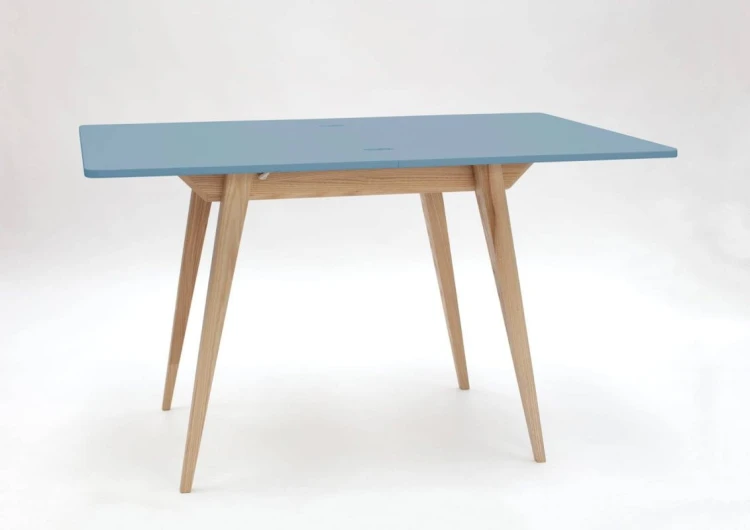 Stół rozkładany ENVELOPE 90-130 cm kolor Delikatny Niebieski
