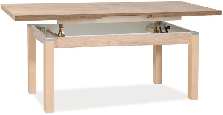 Ławostół rozkładany Kleopatra 124-164 cm dąb sonoma