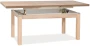 Ławostół rozkładany Kleopatra 124-164 cm dąb sonoma