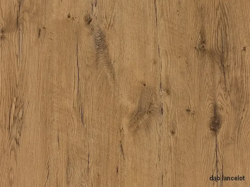 Ławostół rozkładany Kleopatra 124-164 cm dąb lancelot/biały półmat