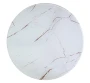 Stolik Vega B biały efekt marmuru/czarny 80 cm