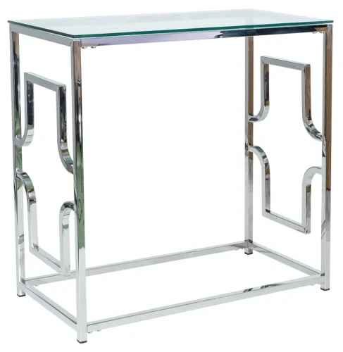 Konsolka Versace C 80x40 cm transparentny/srebrny