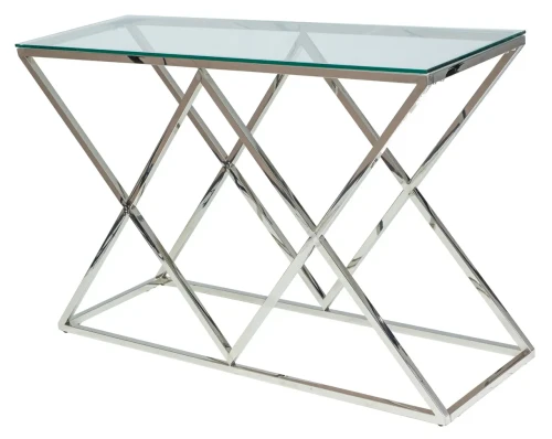 Konsolka Zegna C 120x40 cm transparentny/srebrny