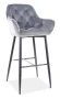 Hoker tapicerowany Cherry H-1 Velvet Bluvel 14 szary