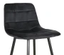 Hoker tapicerowany Mila H-2 Velvet Bluvel 19 czarny
