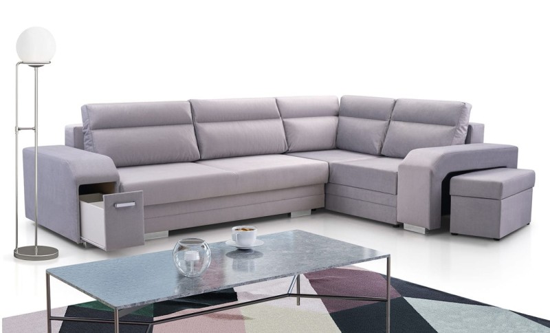 Narożnik tapicerowany rozkładany Alvares Monolith 84 Prawy