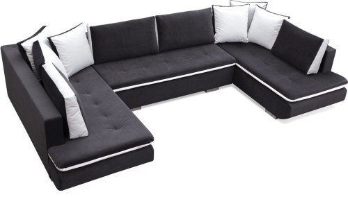 Narożnik tapicerowany rozkładany Argent U Trinity 15 + Soft 017