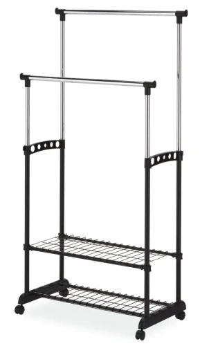 Wieszak stojący Nova II Bis chrom/czarny