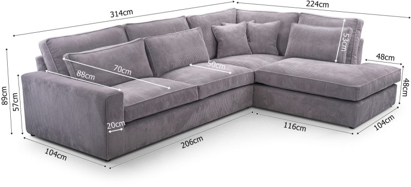 Narożnik tapicerowany Cobra wymiary