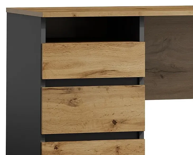 Biurko B-005 dąb wotan/antracyt